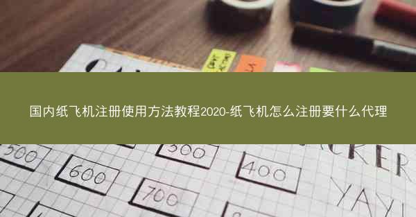国内纸飞机注册使用方法教程2020-纸飞机怎么注册要什么代理