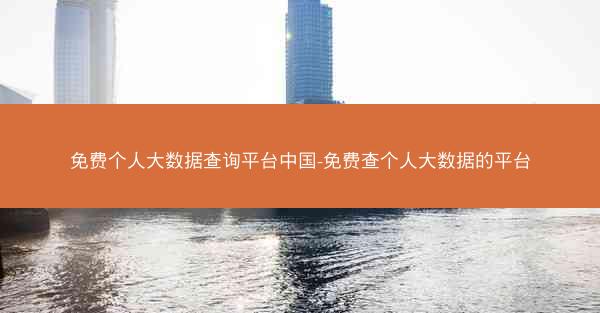 免费个人大数据查询平台中国-免费查个人大数据的平台