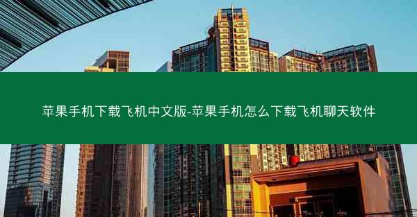 苹果手机下载飞机中文版-苹果手机怎么下载飞机聊天软件